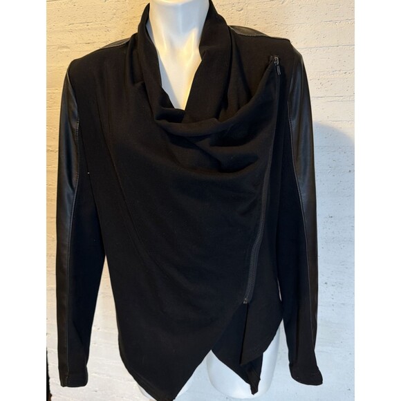 BLANKNYC Jackets & Blazers - BlankNyc Asymmetrlc Draped Zip Jacket Mixed Media M Whimsigoth FairyGrunge Biker